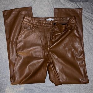Brown Leather Pants